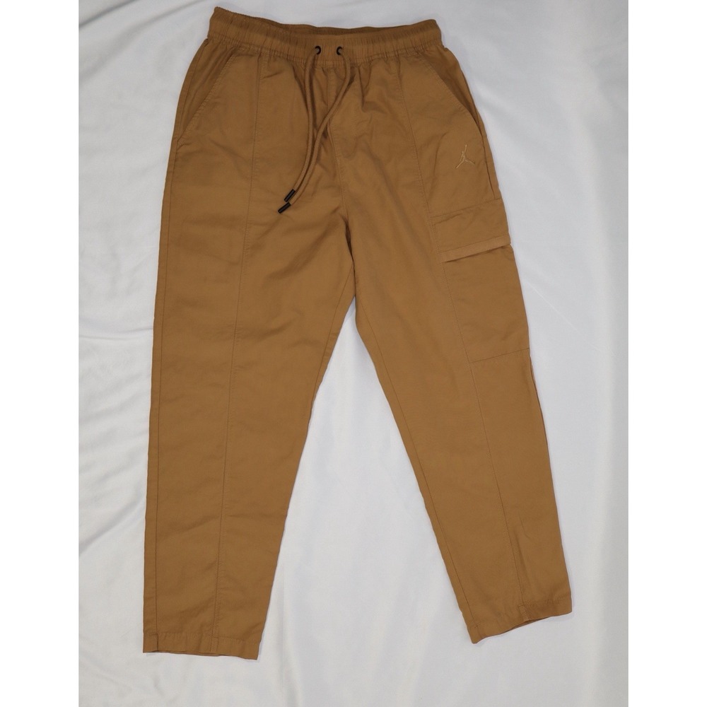 Jordan Essentials Woven Pants Men Small Brown Chutney Cargo Casual Joggers